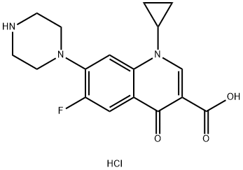 环丙沙星盐酸盐, 86483-48-9, 结构式