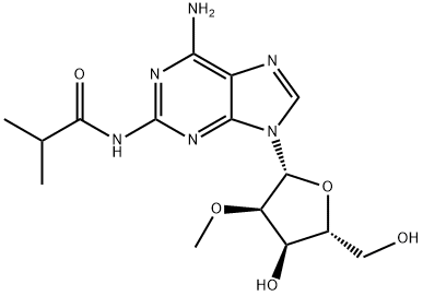 2-AMINO-N2-ISOBUTYRYL-2'-O-METHYLADENOSINE Structure