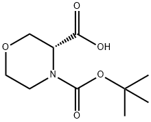 (3R)-3,4-吗啉二羧酸 4-叔丁酯, 869681-70-9, 结构式