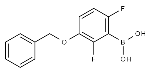 3-苄氧基-2.6-二氟苯硼酸, 870718-07-3, 结构式