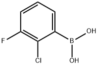 2-Chloro-3-fluorophenylboronic acid Structure