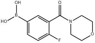 4-FLUORO-3-(MORPHOLIN-4-YLCARBONYL)BENZENEBORONIC ACID Struktur