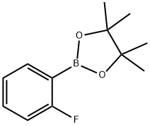 2-(2-フルオロフェニル)-4,4,5,5-テトラメチル-1,3,2-ジオキサボロラン 化学構造式