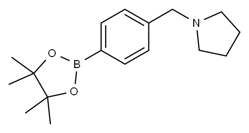 4-(PYRROLIDIN-1-YLMETHYL)BENZENEBORONIC ACID, PINACOL ESTER 97%1-[4-(4,4,5,5-TETRAMETHYL-1,3,2-DIOXABOROLAN-2-YL)BENZYL]PYRROLIDINE