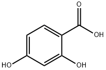 2,4-二羟基苯甲酸, 89-86-1, 结构式