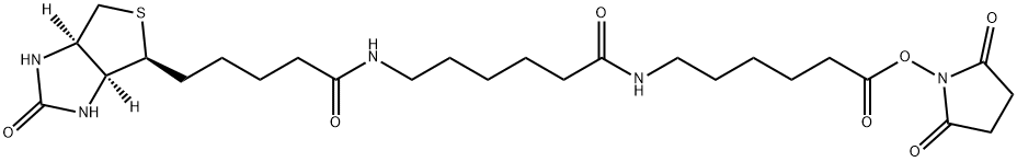 N-[6-(生物素氨基)己酰基]-6-氨基己酸N-琥珀酰亚胺酯, 89889-52-1, 结构式