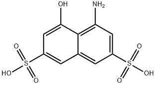 1-Amino-8-hydroxynaphthalene-3,6-disulphonic acid Struktur