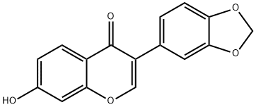 3',4'-(メチレンジオキシ)-7-ヒドロキシイソフラボン 化学構造式