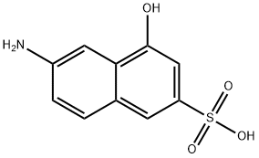 6-アミノ-4-ヒドロキシ-2-ナフタレンスルホン酸 化学構造式