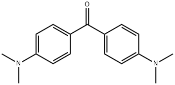4,4'-ビス(ジメチルアミノ)ベンゾフェノン 化学構造式