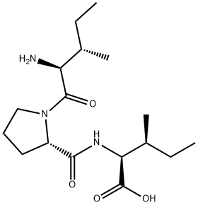 N-(L-イソロイシル-L-プロリル)-L-イソロイシン 化学構造式
