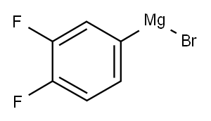 3,4-ジフルオロフェニルマグネシウムブロミド 溶液 化学構造式