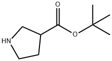 ピロリジン-3-カルボン酸TERT-ブチル 化学構造式