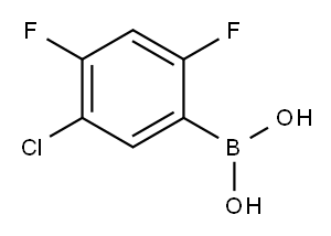 5-Chloro-2,4-difluorobenzeneboronic acid, 97% Structure
