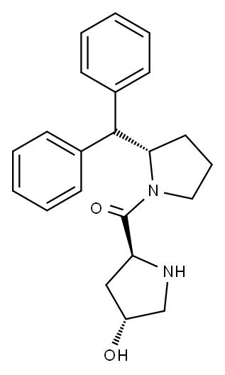 ((S)-2-Benzhydrylpyrrolidin-1-yl)((2S,4R)-4-hydroxypyrrolidin-2-yl)-methanone Structure