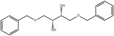 (+)-1,4-ジ-O-ベンジル-D-トレイトール 化学構造式