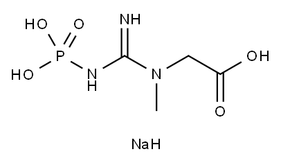クレアチンりん酸ナトリウム水和物 化学構造式