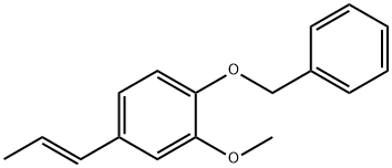 (E)-1-ベンジルオキシ-2-メトキシ-4-(1-プロペニル)ベンゼン 化学構造式
