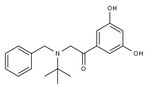 1-(3,5-Dihydroxyphenyl)-2-[(1,1-diMethylethyl)(phenylMethyl)aMino]ethanone HydrobroMide Structure