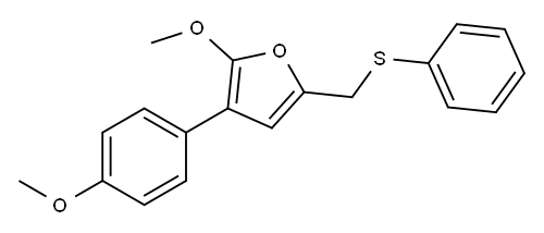 2-METHOXY-3-(4-METHOXY-CYCLOHEXA-2,3,5-TRIENYL)-5-PHENYLSULFANYLMETHYL-FURAN|
