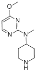 4-METHOXY-N-METHYL-N-4-PIPERIDINYL-2-PYRIMIDINAMINE Structure