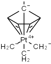 (Trimethyl)methylcyclopentadienylplatinum(IV) Structure