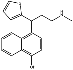 (RS)-4-[3-甲氨基-1-(2-噻吩基)丙基]-1-萘酚, 949095-98-1, 结构式