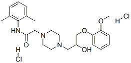 ラノラジン二塩酸塩 化学構造式