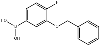 3‐ベンジルオキシ‐4‐フルオロフェニルボロン酸 化学構造式