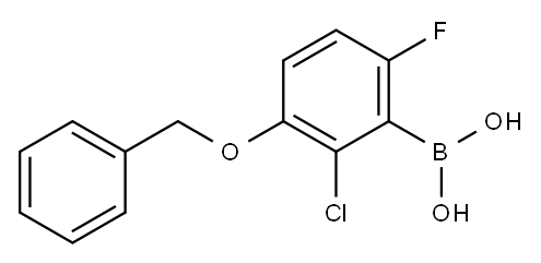 3-(Benzyloxy)-2-chloro-6-fluorophenylboronic acid Structure
