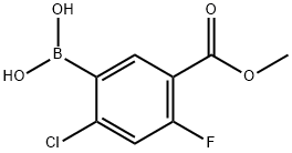 2-chloro-4-fluoro-5-methoxycarbonylphenylboronic acid Structure