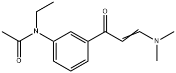 N-乙基-N-3-((3-二甲氨基-1-氧代-2-丙烯基)苯基)乙酰胺, 96605-66-2, 结构式