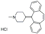 4-(5H-ジベンゾ[a,d]シクロヘプテン-5-イリデン)-1-メチルピペリジン·塩酸塩 化学構造式