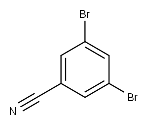 3,5-ジブロモベンゾニトリル 化学構造式
