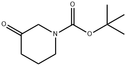1-(tert-ブトキシカルボニル)-3-ピペリドン 化学構造式