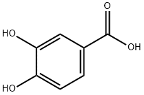 3,4-二羟基苯甲酸, 99-50-3, 结构式