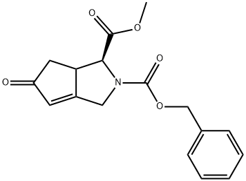 (1S)-2-benzyl 1-methyl 5-oxo-3,5,6,6a-tetrahydrocyclopenta[c]pyrrole-1,2(1H)-dicarboxylate Structure