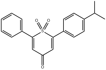2-[4-(1-Methylethyl)phenyl]-6-phenyl-4H-thiopyran-4-one 1,1-dioxide Structure
