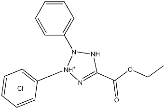 5-Carboxy-2,3-diphenyl-2H-tetrazolium chloride ethyl ester Structure