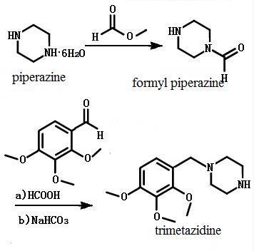 Synthesis route of trimetazidine