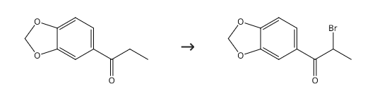 1-(benzo[d][1,3]dioxol-5-yl)-2-bromopropan-1-one synthesis