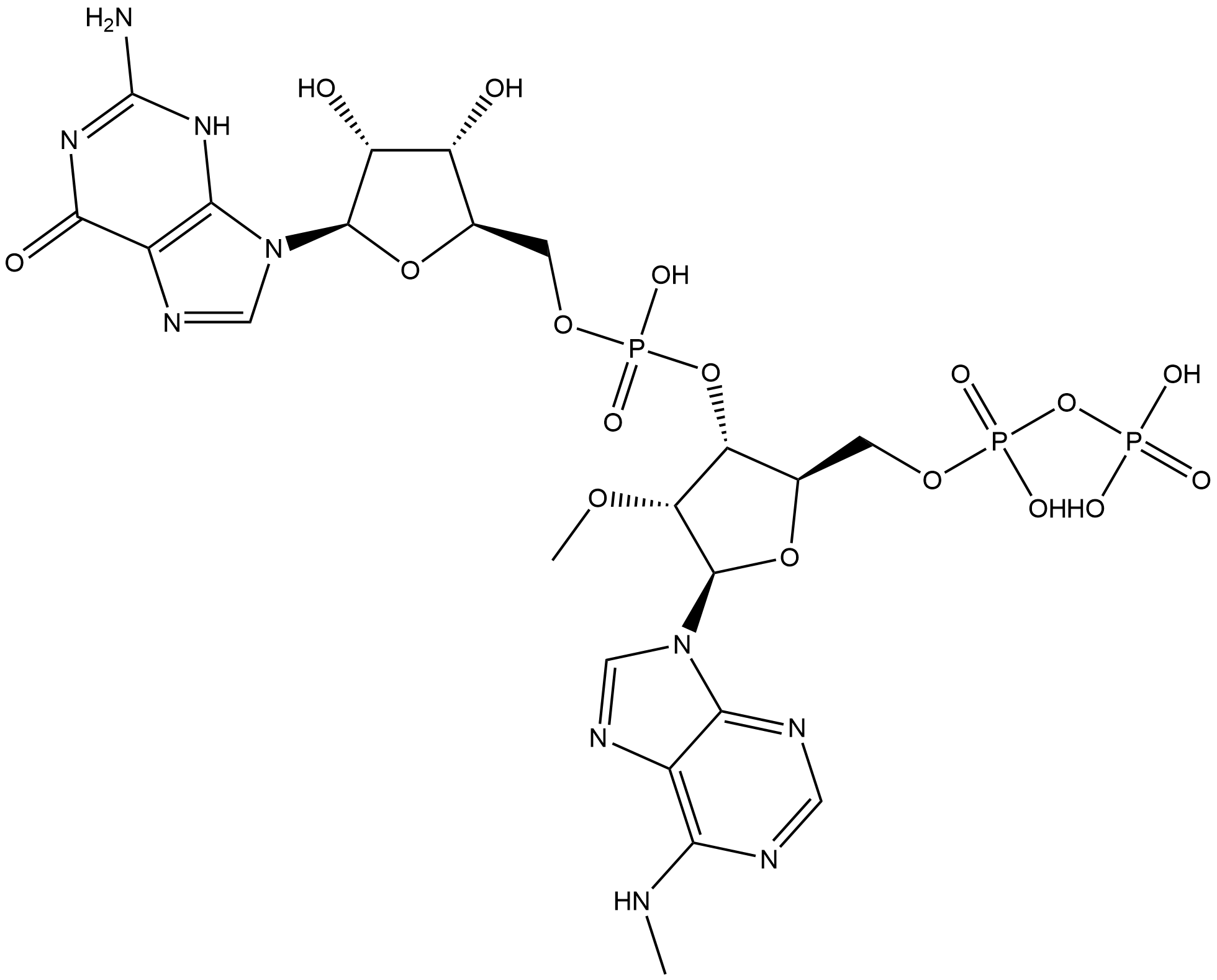 HiPure?(2'OMe-5'pp-m6A)pG TEA Salt Structure