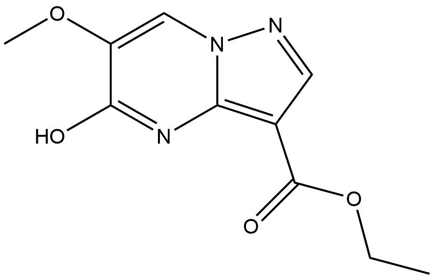 ethyl 5-hydroxy-6-methoxypyrazolo[1,5-a]pyrimidine-3-carboxylate,,结构式