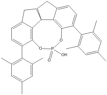 (11aR)-12-羟基-1,10-二均三甲苯基-4,5,6,7-四氢二茚并[7,1-de:1',7'-fg][1,3,2]二氧杂磷杂环辛烯-12-氧化物,1801196-27-9,结构式