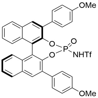 N-((11bR)-2,6-Bis(4-methoxyphenyl)-4-oxidodinaphtho[2,1-d:1',2'-f][1,3,2]dioxaphosphepin-4-yl)-1,1,1-trifluoromethanesulfonamide Structure