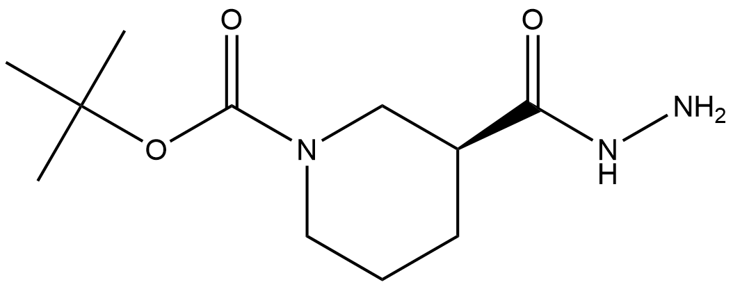 (S)-1-BOC-3-哌啶甲酰肼,625470-88-4,结构式