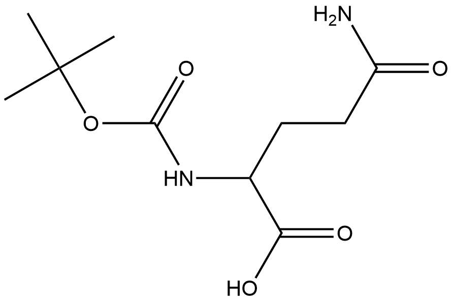 N2-[叔丁氧羰基]-DL-谷氨酰胺,85535-45-1,结构式