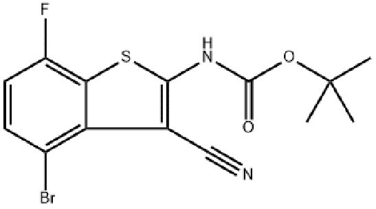 叔丁基(4-溴-3-氰基-7-氟苯并[B]噻吩-2-基)氨基甲酸酯 产品图片