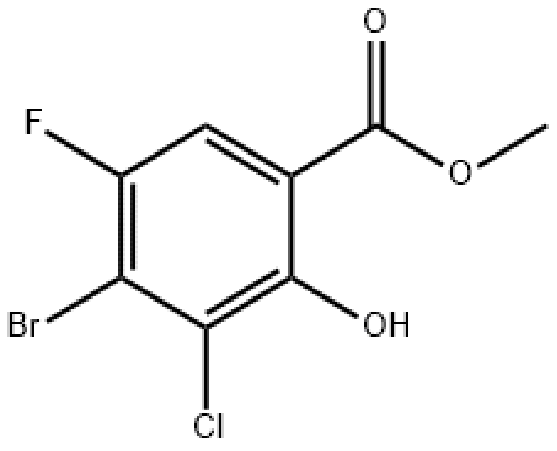 4-溴-3-氯-5-氟-2-羟基苯甲酸甲酯 产品图片