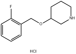 3-[(2-Fluorobenzyl)oxy]piperidine hydrochloride Struktur